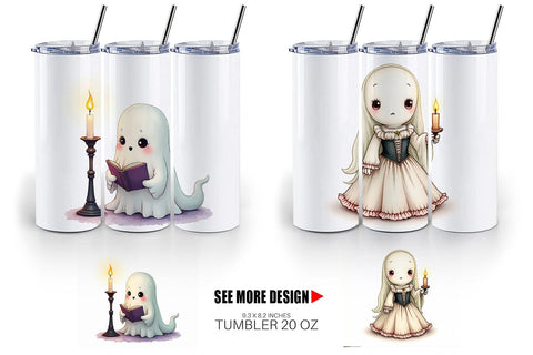 Tumbler Victorian Dollhouse Ghosts Sublimation artnoy 
