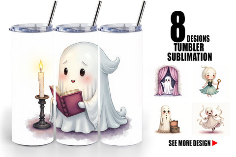 Tumbler Victorian Dollhouse Ghosts Sublimation artnoy 
