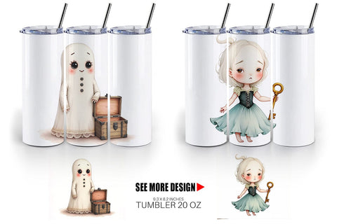 Tumbler Victorian Dollhouse Ghosts Sublimation artnoy 
