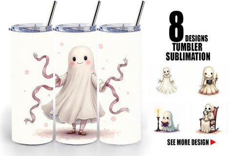 Tumbler Victorian Dollhouse Ghosts Sublimation artnoy 