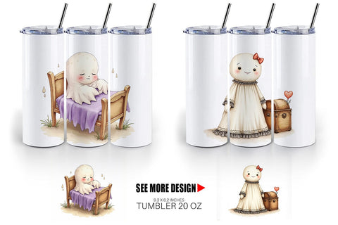Tumbler Victorian Dollhouse Ghosts Sublimation artnoy 