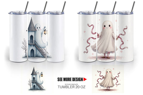 Tumbler Victorian Dollhouse Ghosts Sublimation artnoy 