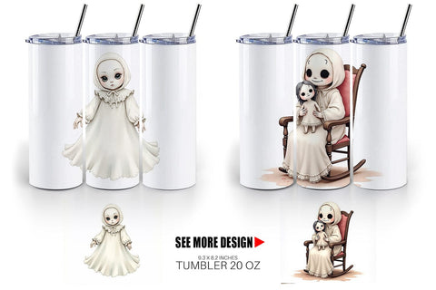 Tumbler Victorian Dollhouse Ghosts Sublimation artnoy 