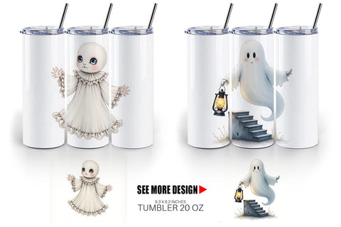 Tumbler Victorian Dollhouse Ghosts Sublimation artnoy 