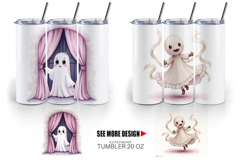 Tumbler Victorian Dollhouse Ghosts Sublimation artnoy 