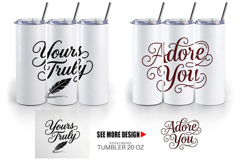 Tumbler Victorian Romance Valentine Quotes Sublimation artnoy 