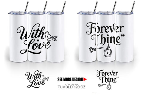 Tumbler Victorian Romance Valentine Quotes Sublimation artnoy 