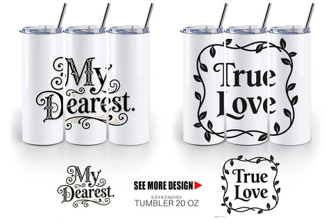 Tumbler Victorian Romance Valentine Quotes Sublimation artnoy 