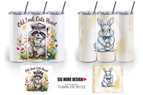 Tumbler Vintage Animal Sublimation artnoy 