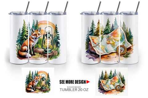 Tumbler Vintage Camping Vibes Sublimation artnoy 