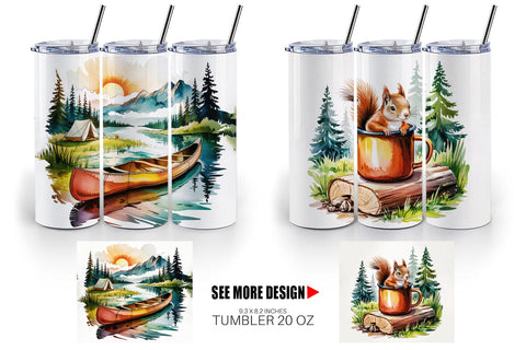 Tumbler Vintage Camping Vibes Sublimation artnoy 