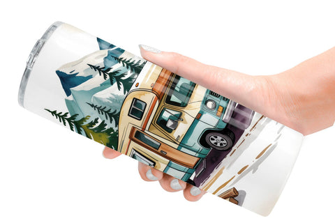 Tumbler Vintage Camping Vibes Sublimation artnoy 