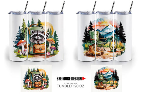 Tumbler Vintage Camping Vibes Sublimation artnoy 