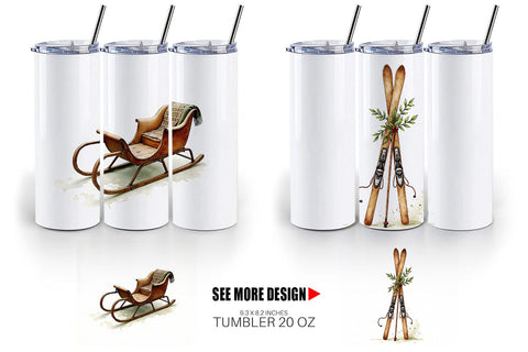 Tumbler Vintage Christmas Journey Sublimation artnoy 