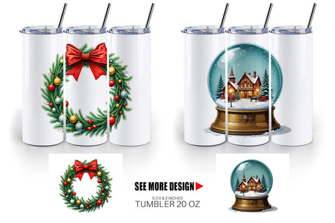Tumbler Vintage Christmas Sublimation artnoy 