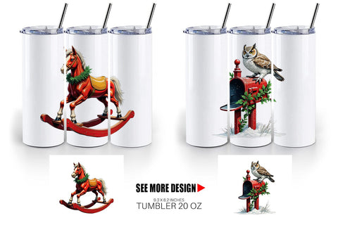 Tumbler Vintage Christmas Sublimation artnoy 