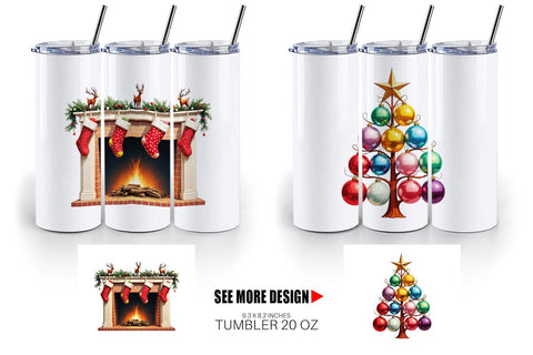 Tumbler Vintage Christmas Sublimation artnoy 