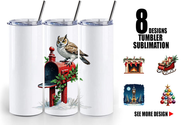 Tumbler Vintage Christmas Sublimation artnoy 