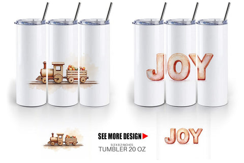 Tumbler Vintage Christmas Toys Sublimation artnoy 