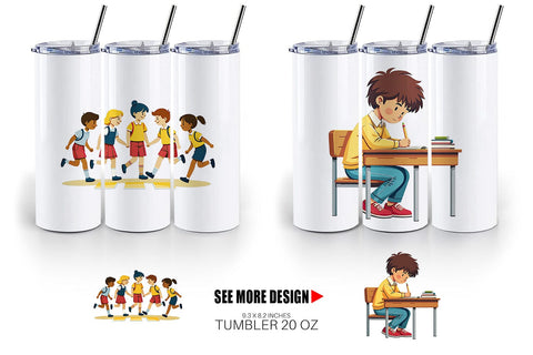 Tumbler Vintage Classroom Sublimation artnoy 