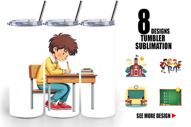 Tumbler Vintage Classroom Sublimation artnoy 