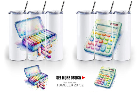 Tumbler Vintage Classroom Supplies Sublimation artnoy 