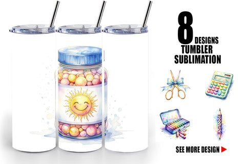 Tumbler Vintage Classroom Supplies Sublimation artnoy 