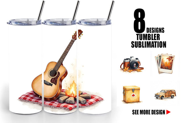 Tumbler Vintage Fall Road Trip Sublimation artnoy 