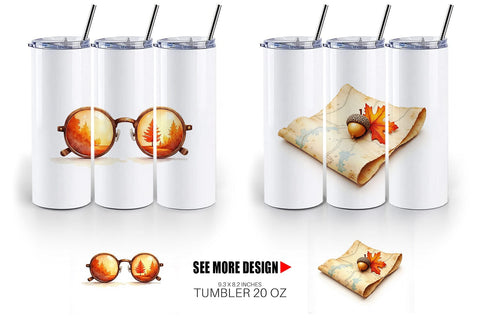 Tumbler Vintage Fall Road Trip Sublimation artnoy 