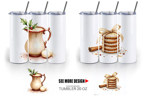 Tumbler Vintage Farmhouse Christmas Sublimation artnoy 