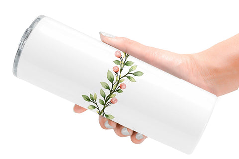 Tumbler Vintage Floral Frames and Wreaths Sublimation artnoy 