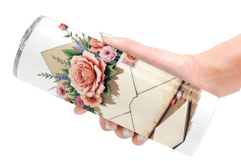 Tumbler Vintage Flowers Sublimation artnoy 