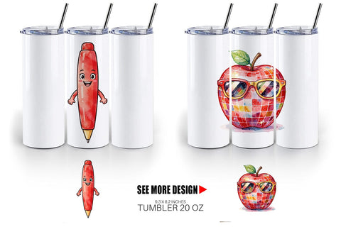 Tumbler Vintage Groovy Teacher Accessory Sublimation artnoy 