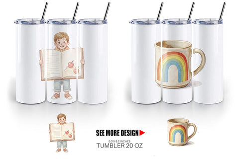Tumbler Vintage Groovy Teacher Accessory Sublimation artnoy 