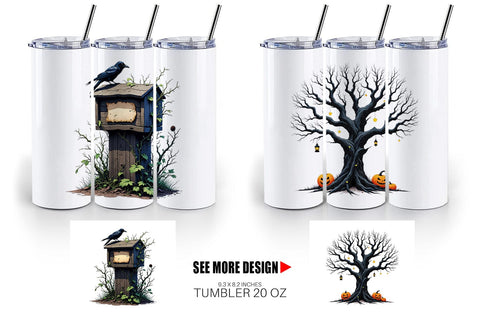 Tumbler Vintage Halloween Sublimation artnoy 
