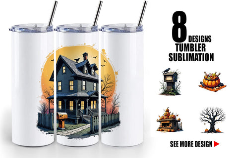 Tumbler Vintage Halloween Sublimation artnoy 