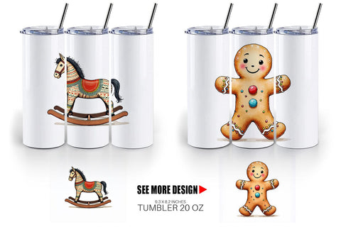 Tumbler Vintage Nordic Holiday Sublimation artnoy 