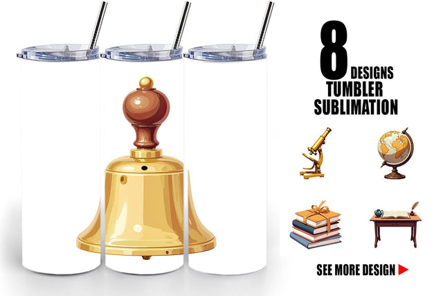 Tumbler Vintage School Day Sublimation artnoy 