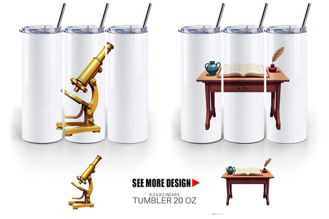 Tumbler Vintage School Day Sublimation artnoy 