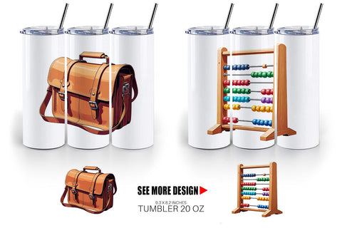 Tumbler Vintage School Day Sublimation artnoy 