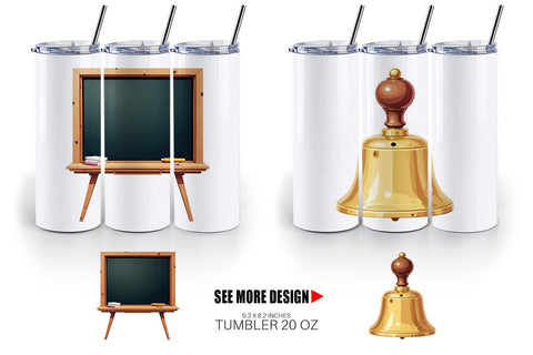 Tumbler Vintage School Day Sublimation artnoy 