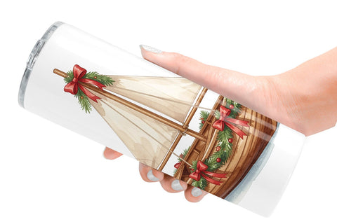 Tumbler Vintage Tropical Christmas Vehicle Sublimation artnoy 