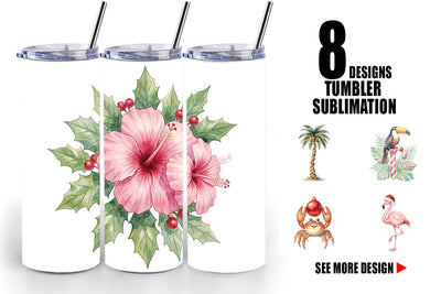 Tumbler Vintage Tropical Holiday Animal Sublimation artnoy 