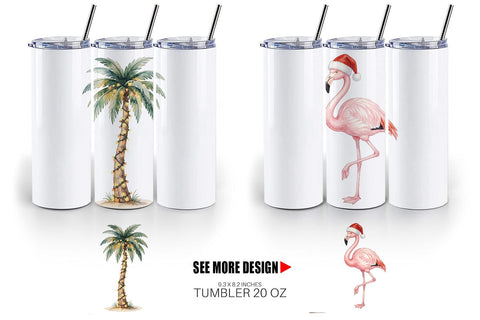 Tumbler Vintage Tropical Holiday Animal Sublimation artnoy 