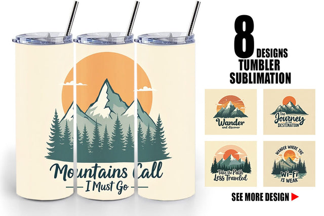 Tumbler Vintage Wanderlust Quotes Sublimation artnoy 