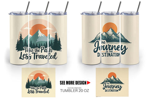 Tumbler Vintage Wanderlust Quotes Sublimation artnoy 
