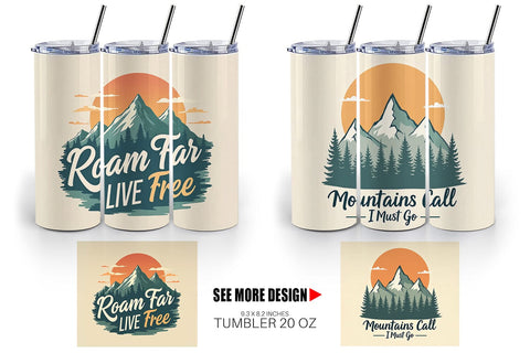 Tumbler Vintage Wanderlust Quotes Sublimation artnoy 