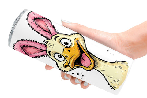 Tumbler Wacky Easter Animal Portrait Sublimation artnoy 