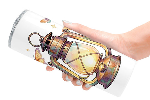 Tumbler Watercolor 70s Retro Camping Adventure Sublimation artnoy 