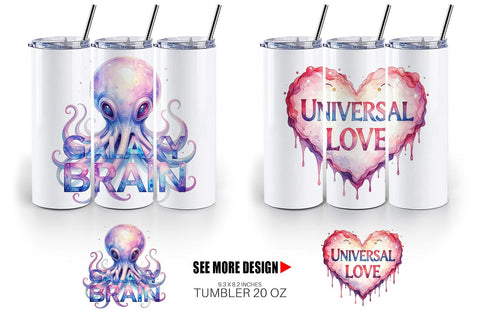 Tumbler Watercolor Alien Quote Sublimation artnoy 